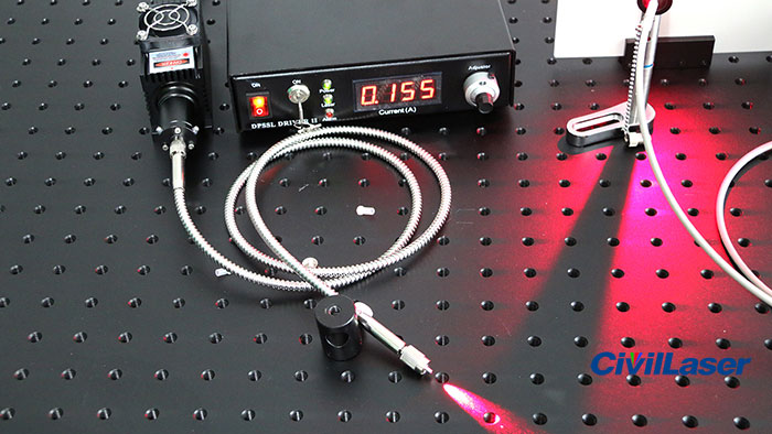 red fiber coupled laser